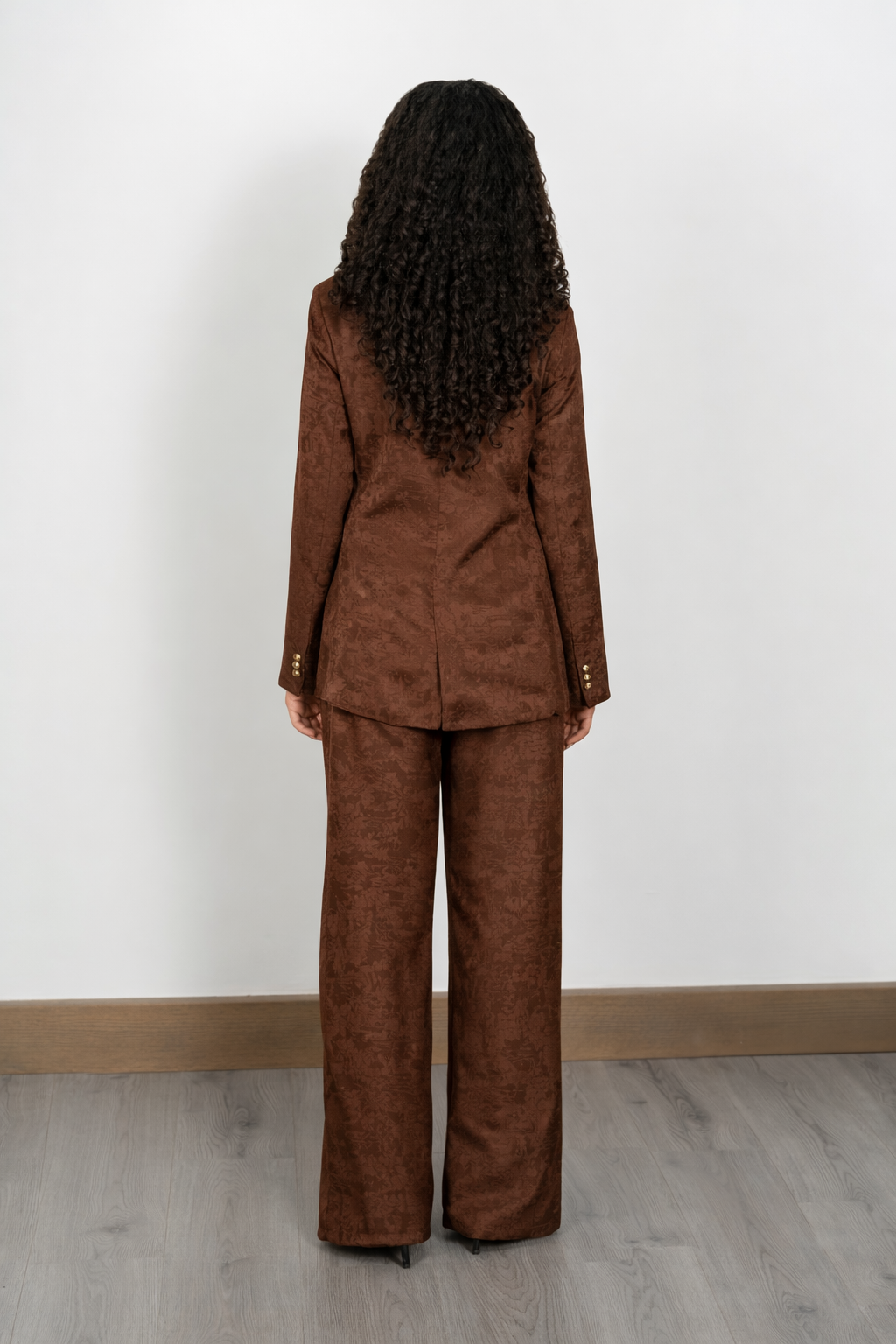 Ensemble Satin Jacquard Chocolat