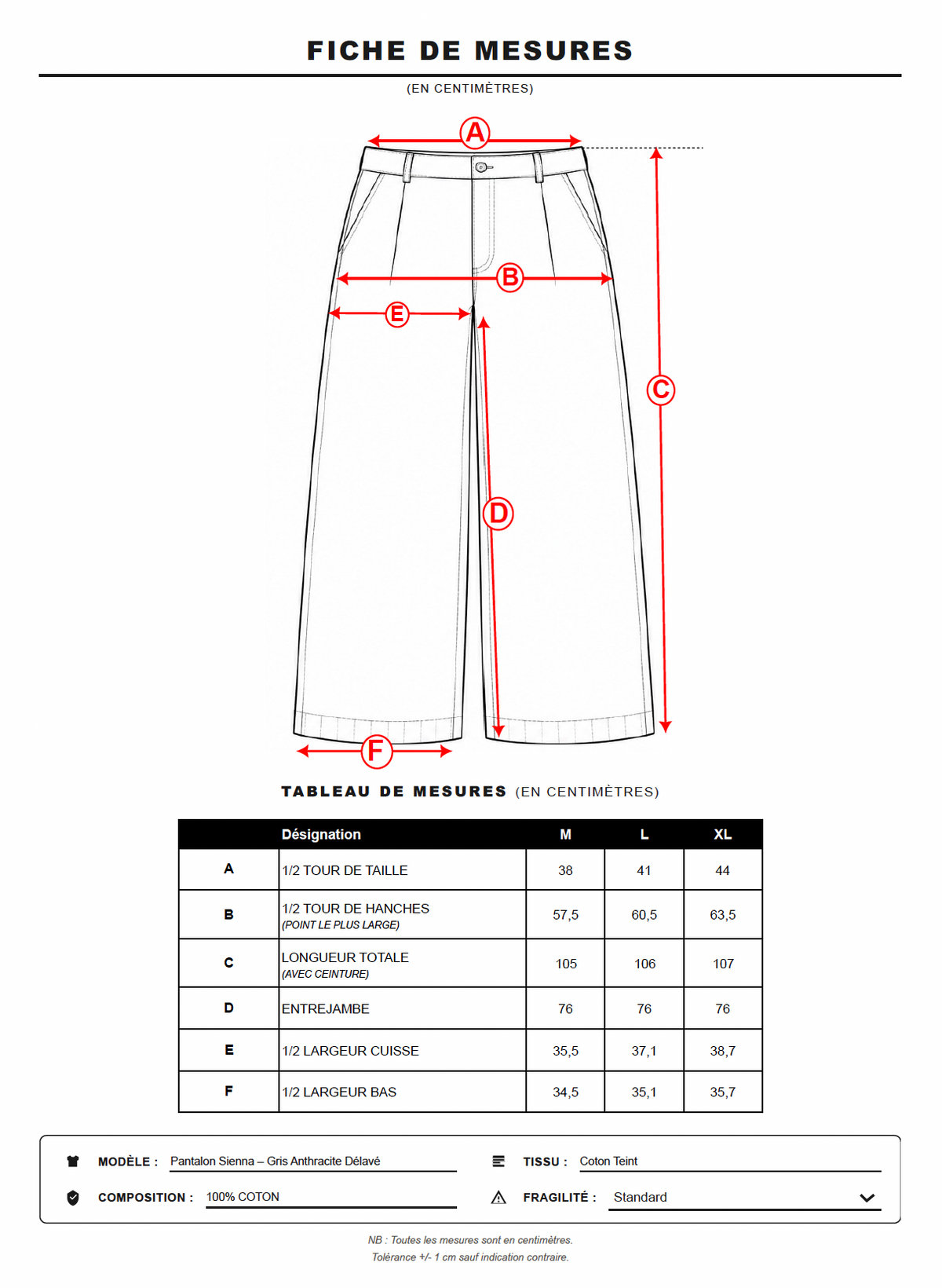 Pantalon Sienna – Kaki Délavé