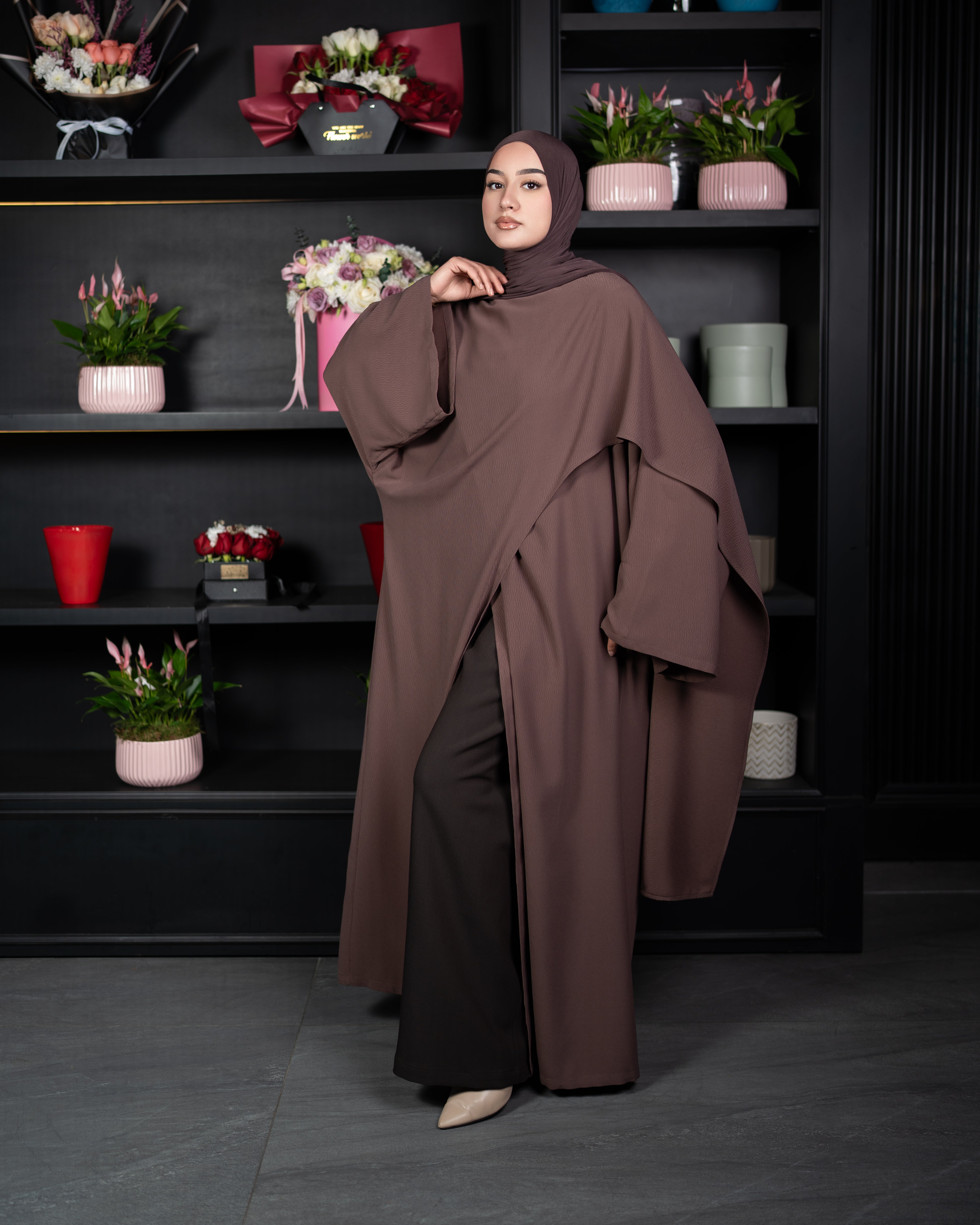 ABAYA ROSE CHOCO