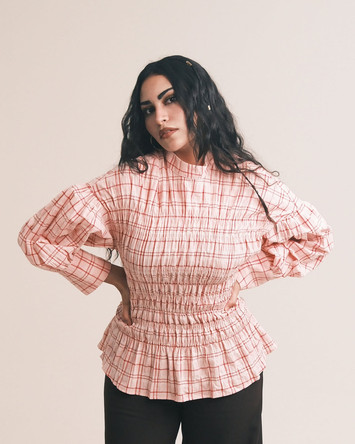 NAYLA SMOCKED TOP