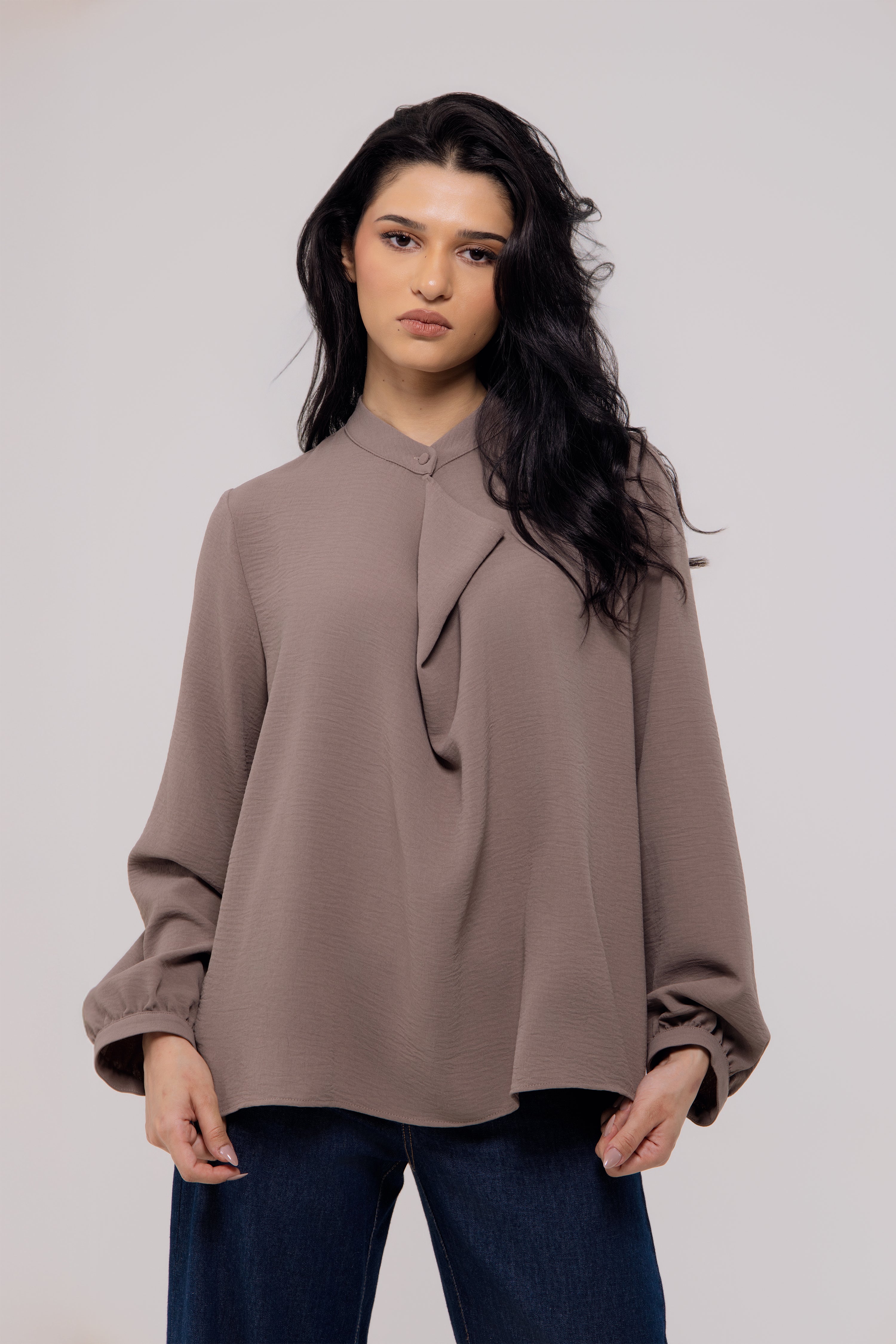 Top Drapé Taupe