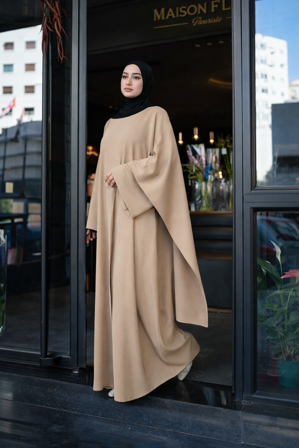 ABAYA ROSE BEIGE