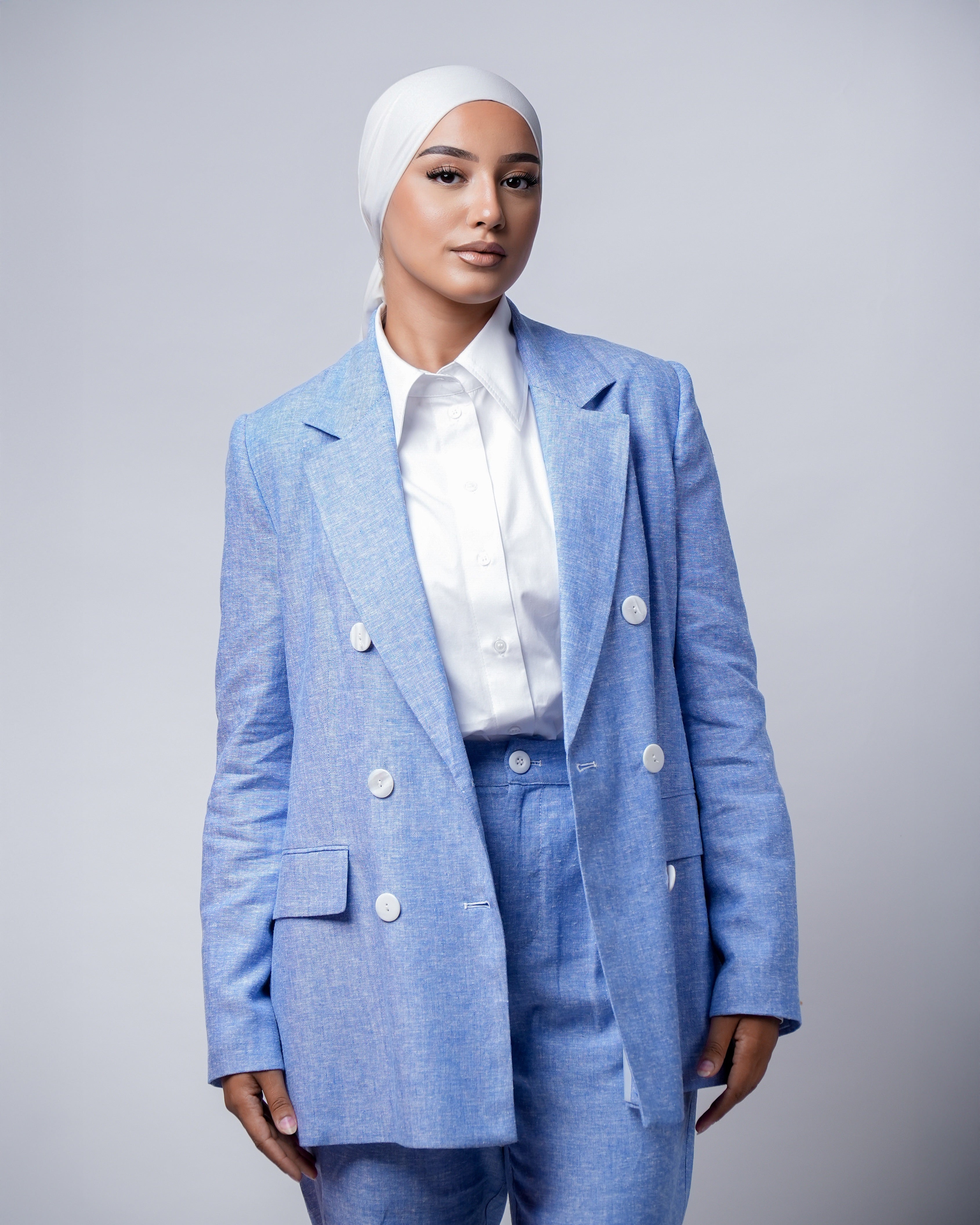 Ensemble lin chambray