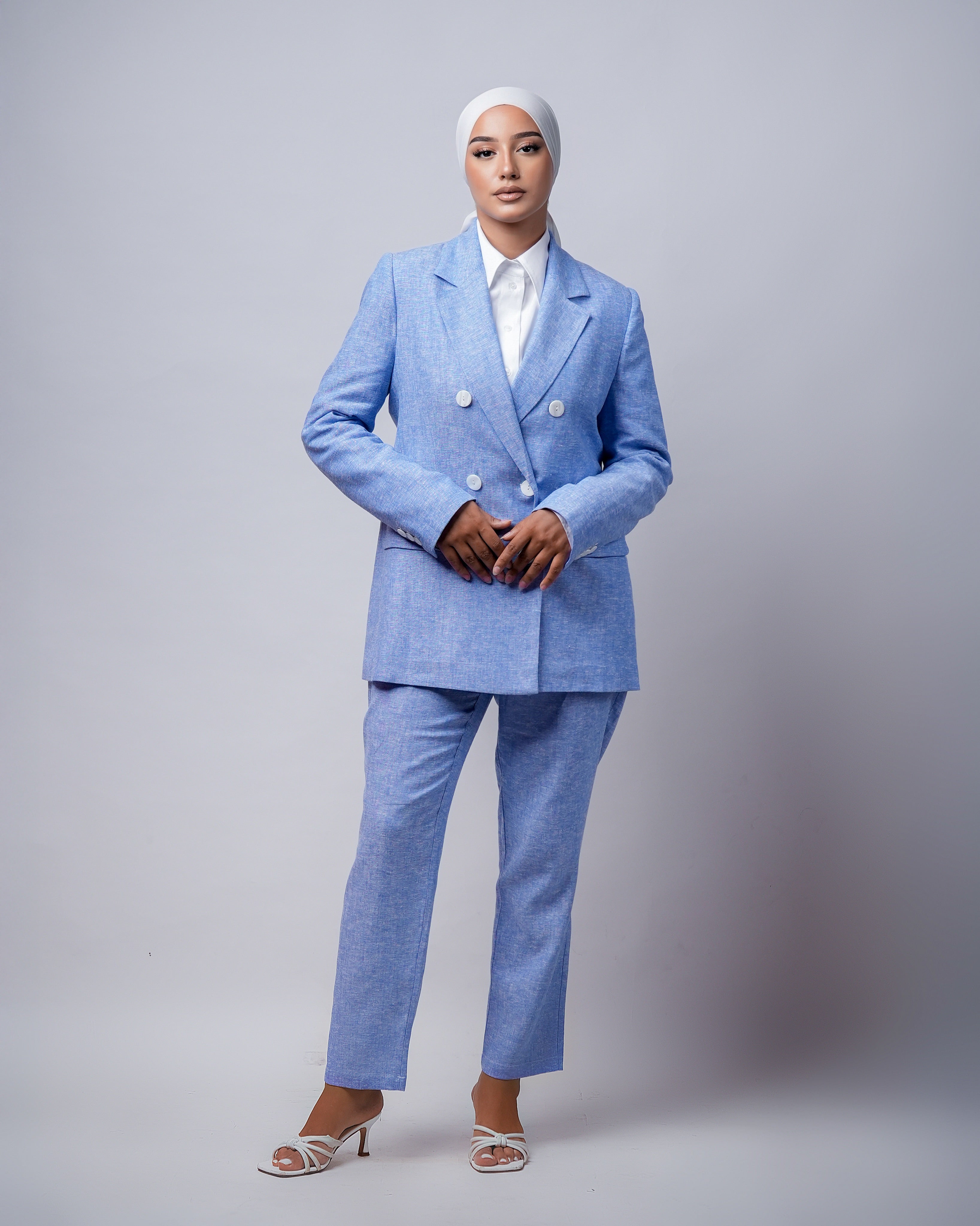 Ensemble lin chambray