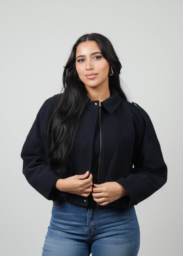 BOMBER CROP NAVY
