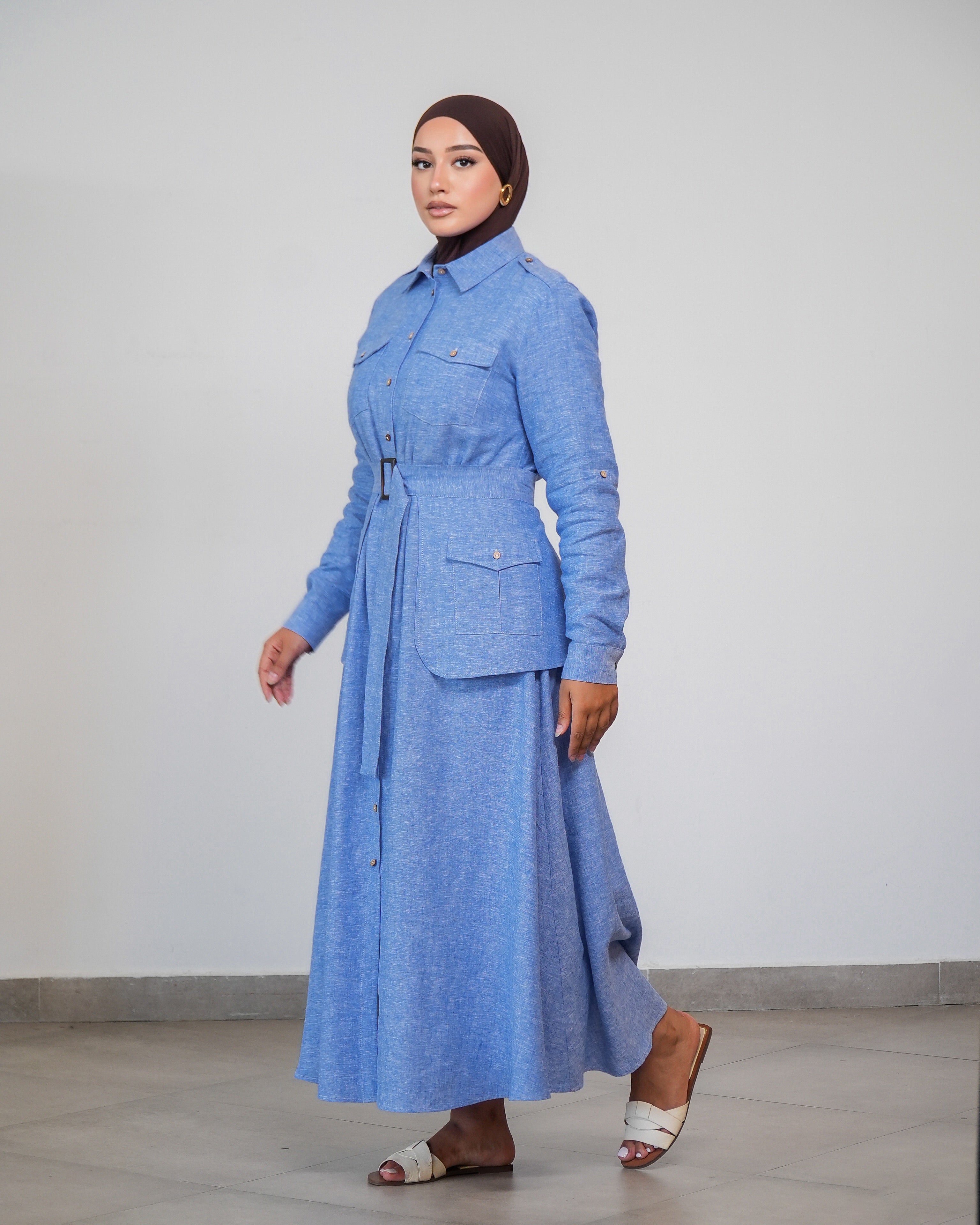 Robe chemisier chambray