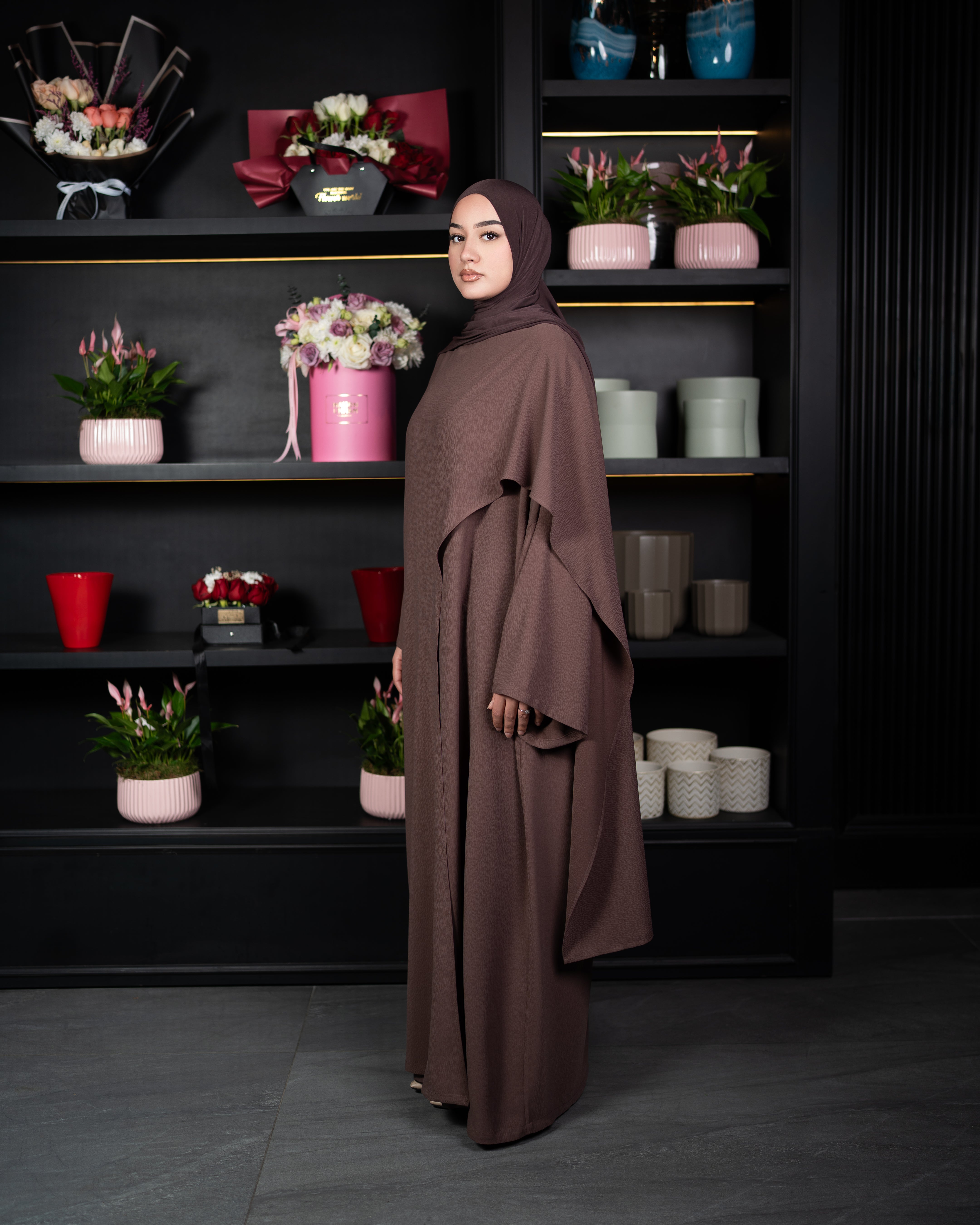 ABAYA ROSE CHOCO