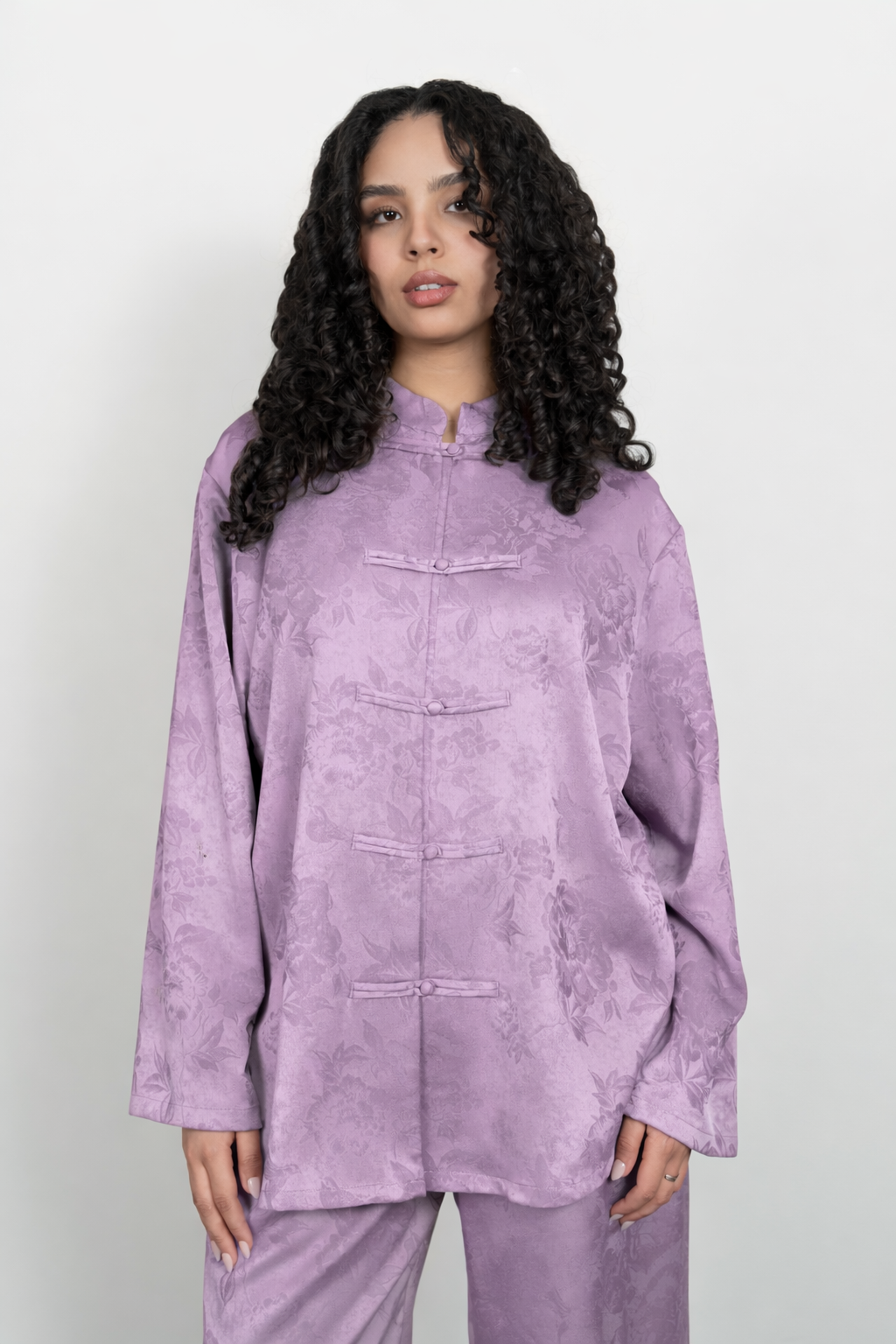 Ensemble Satin Jacquard  lavender