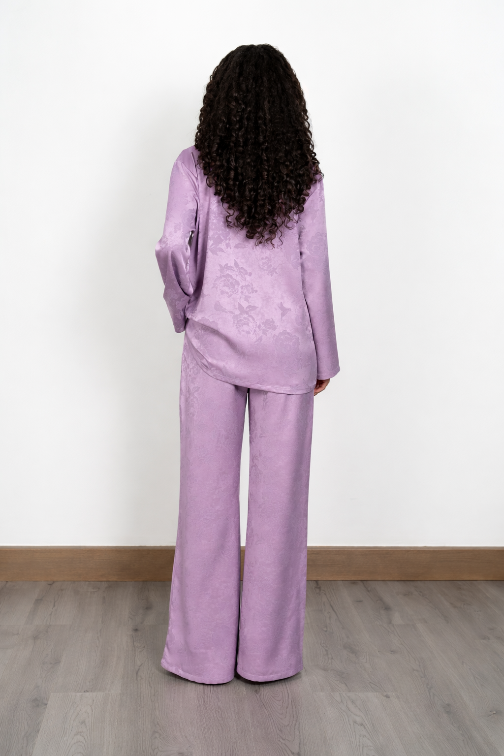 Ensemble Satin Jacquard  lavender