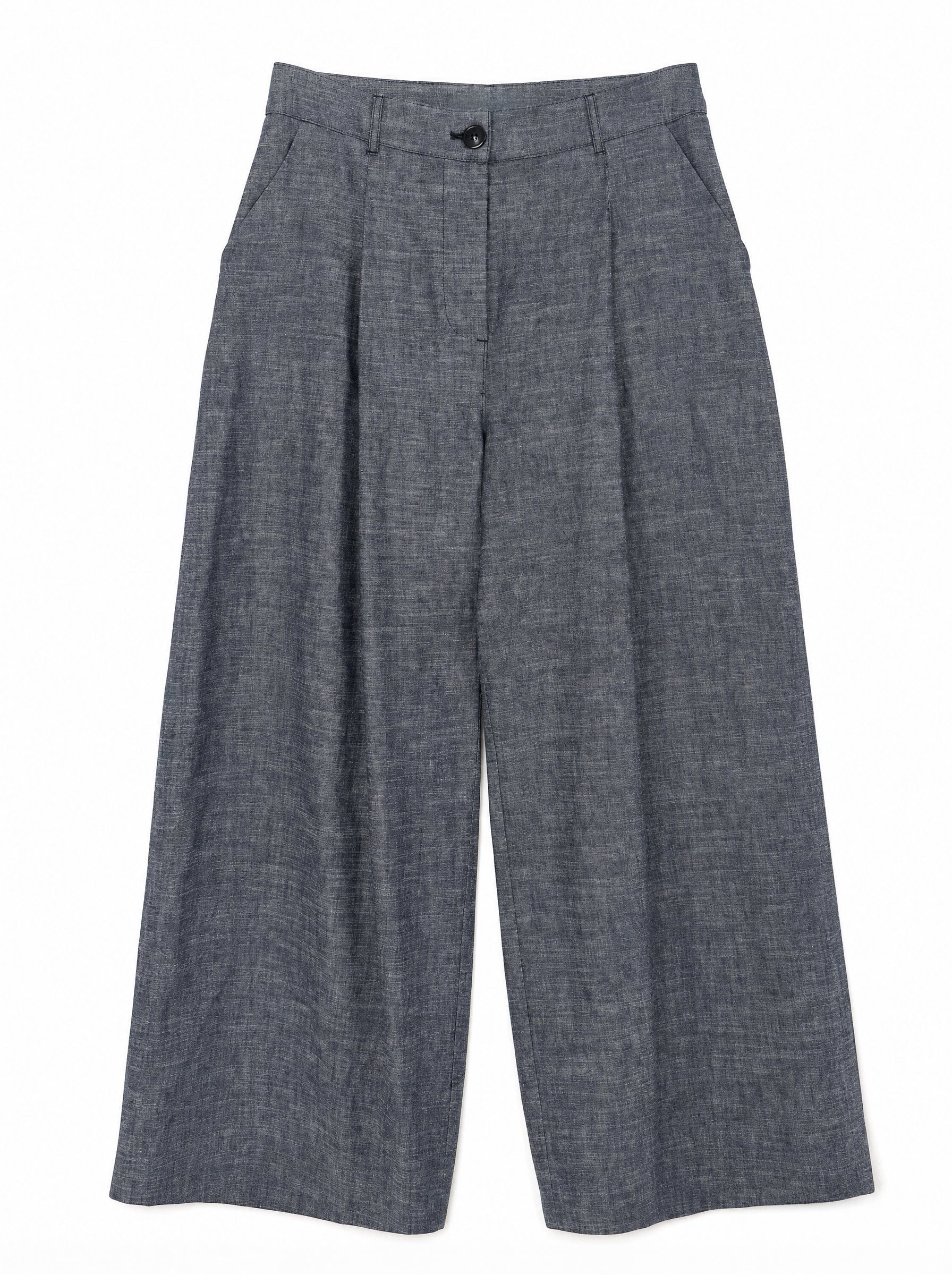 Pantalon Palazzo Chambray