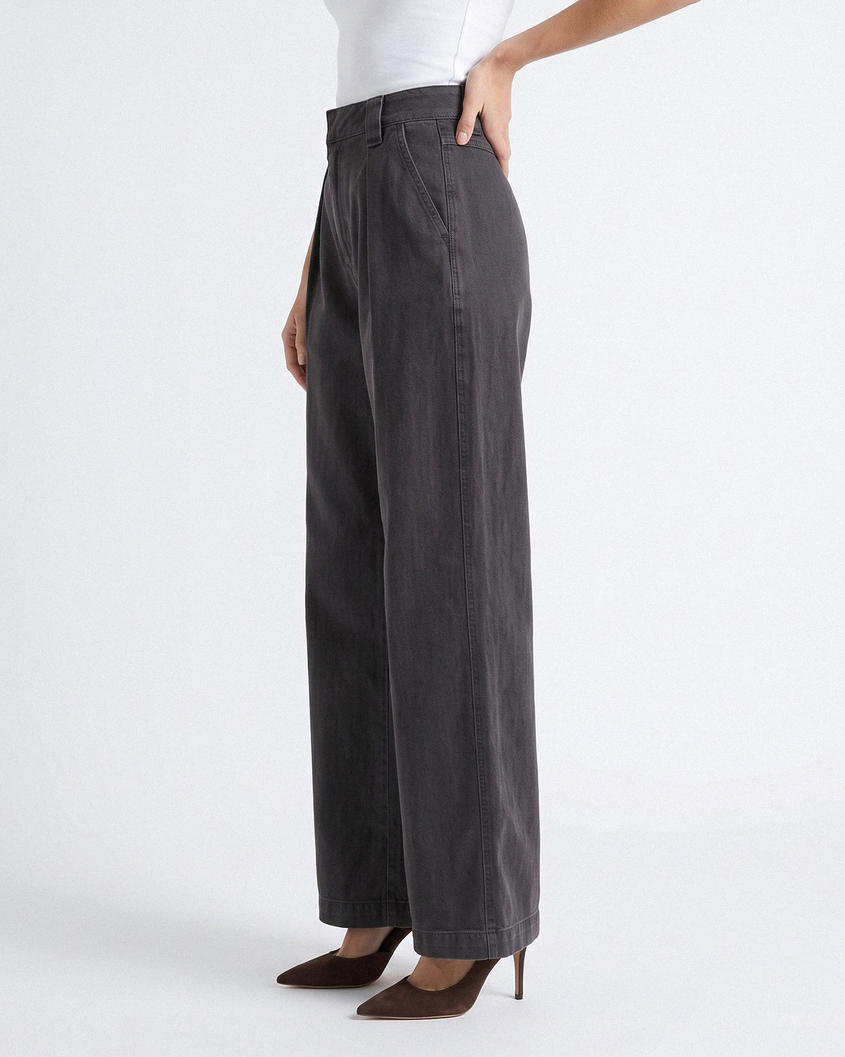 Pantalon Sienna – Gris Anthracite Délavé