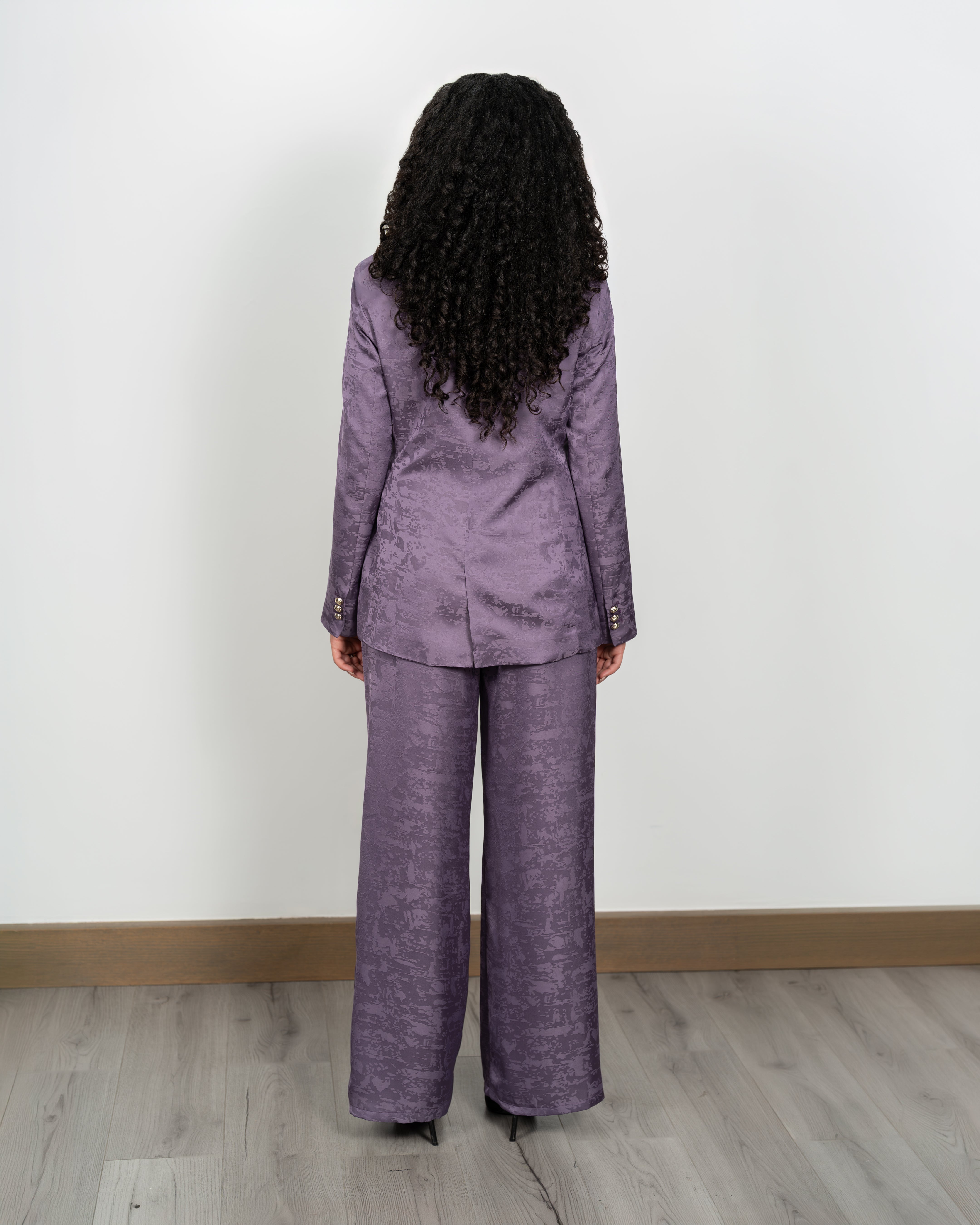 Ensemble Satin Jacquard "Lavender Muse"