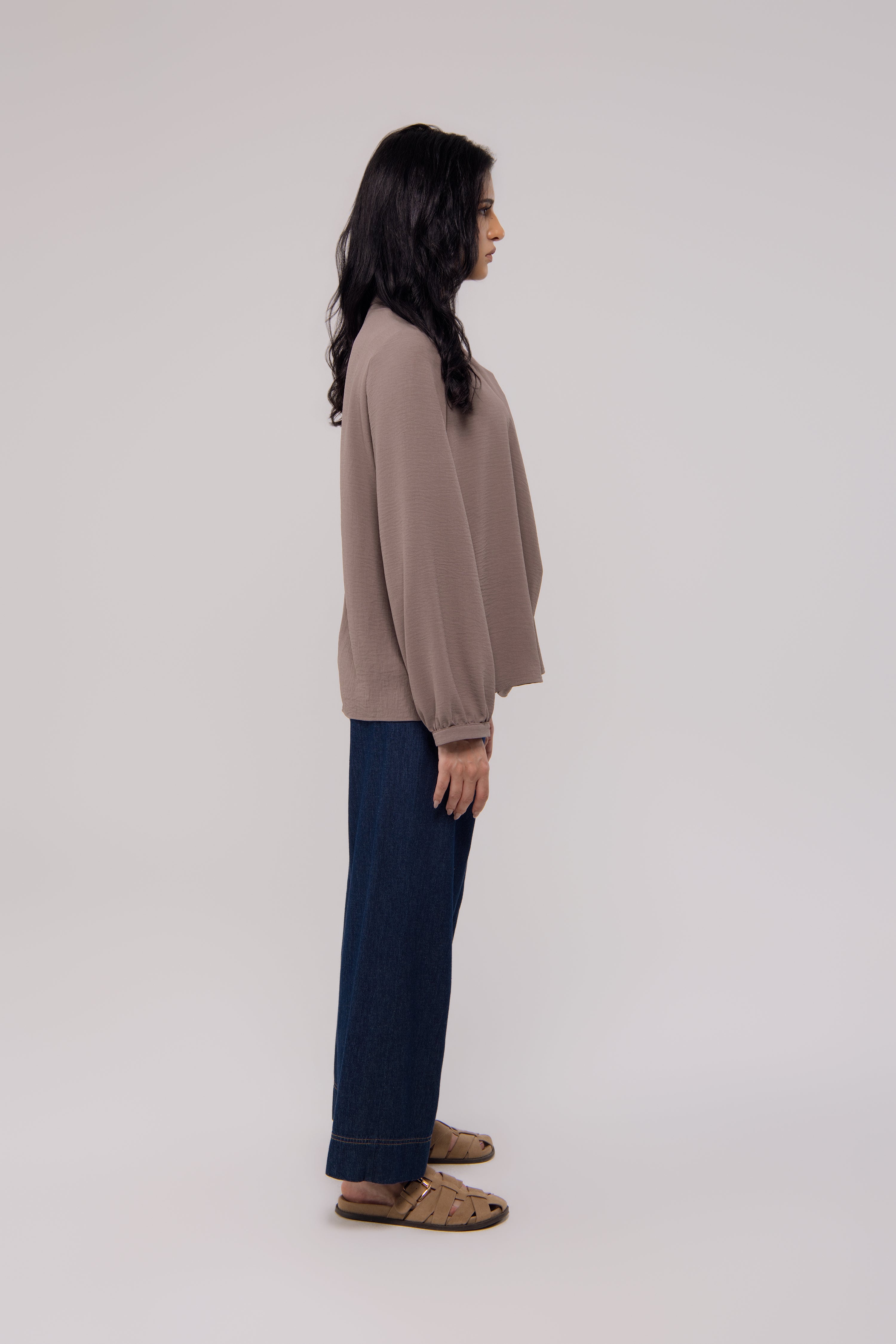 Top Drapé Taupe