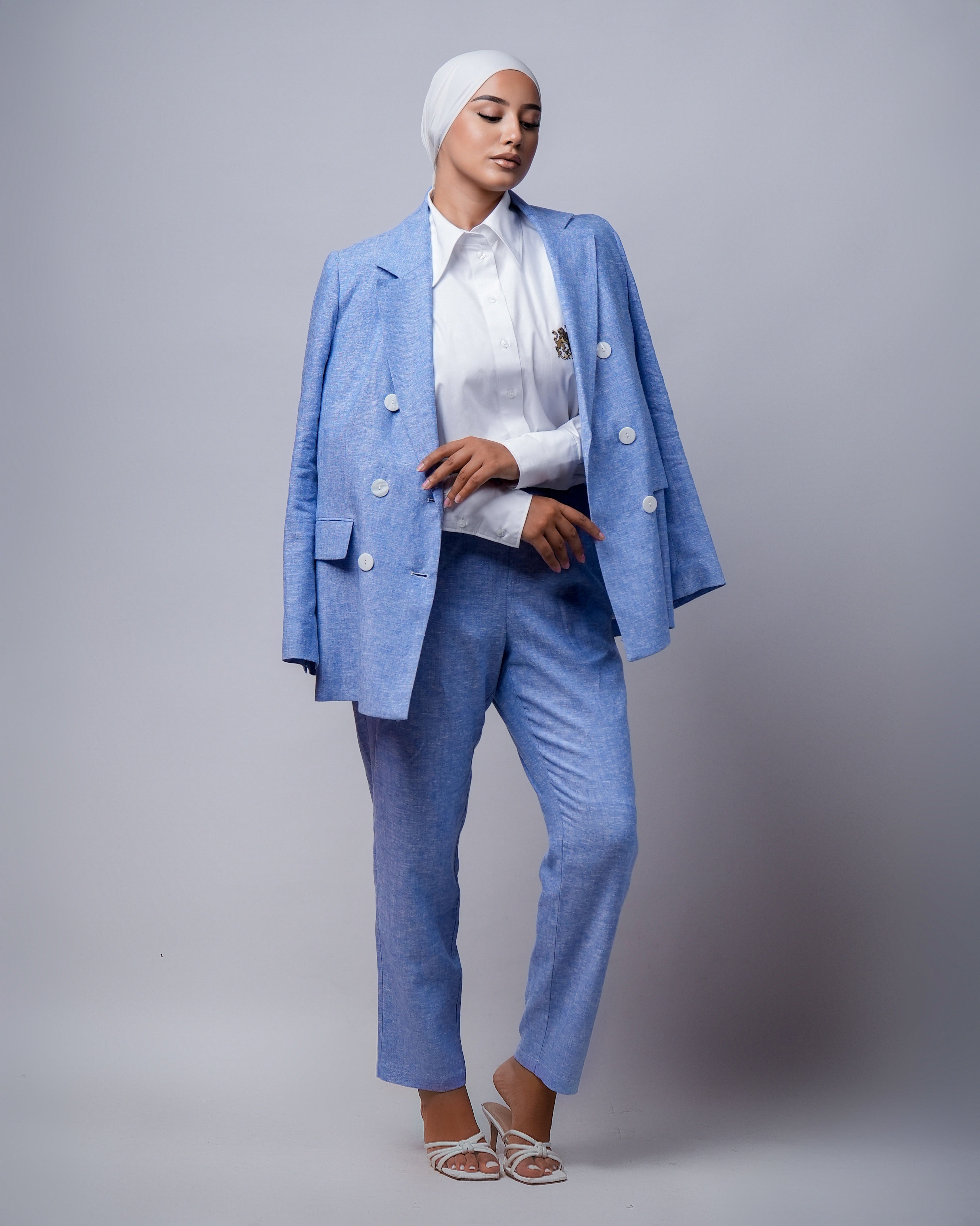 Ensemble lin chambray
