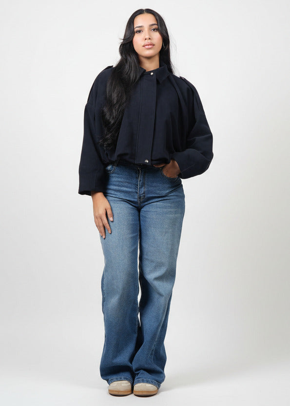 BOMBER CROP NAVY