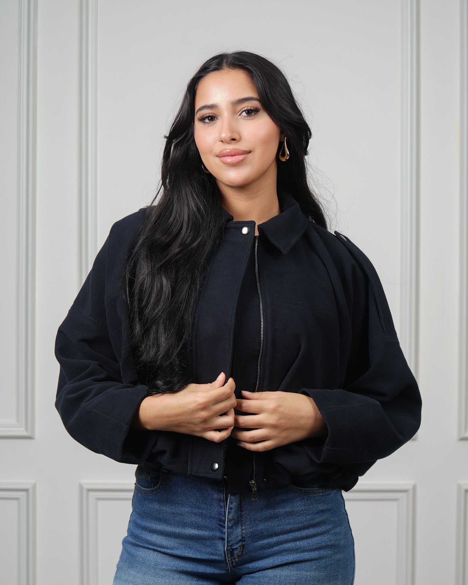 BOMBER CROP NAVY