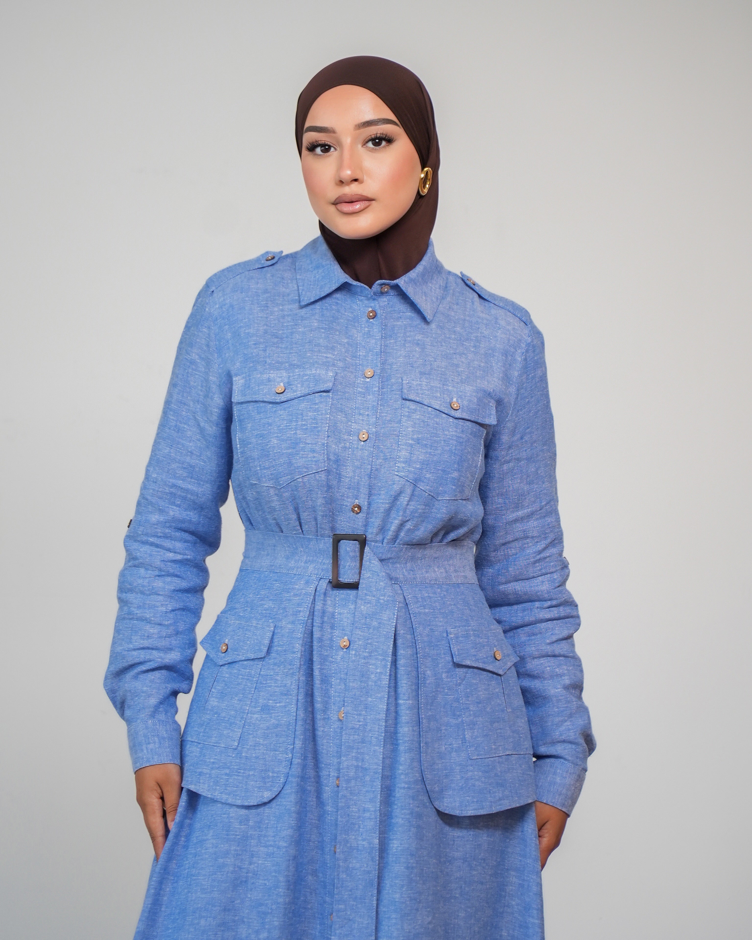 Robe chemisier chambray