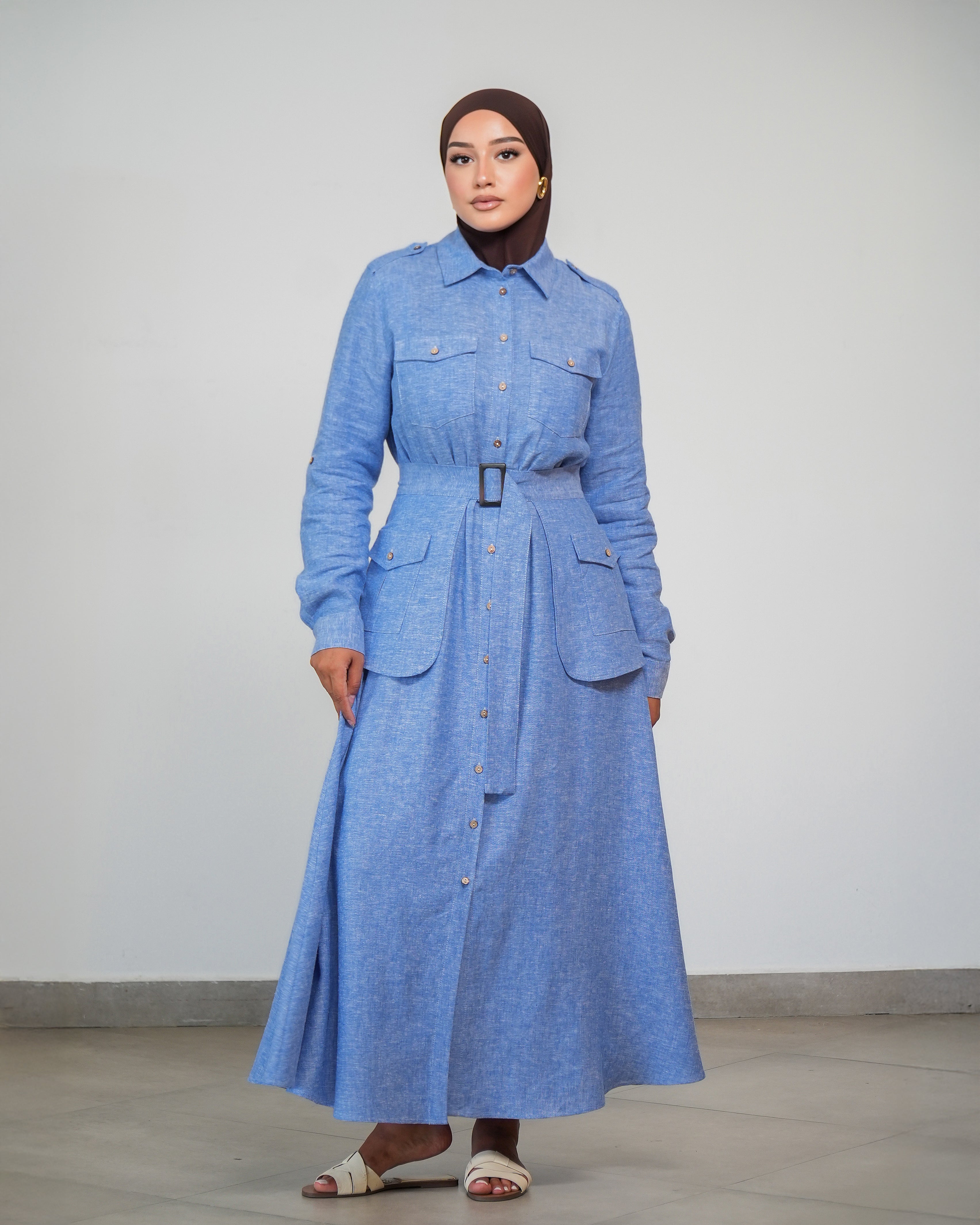 Robe chemisier chambray