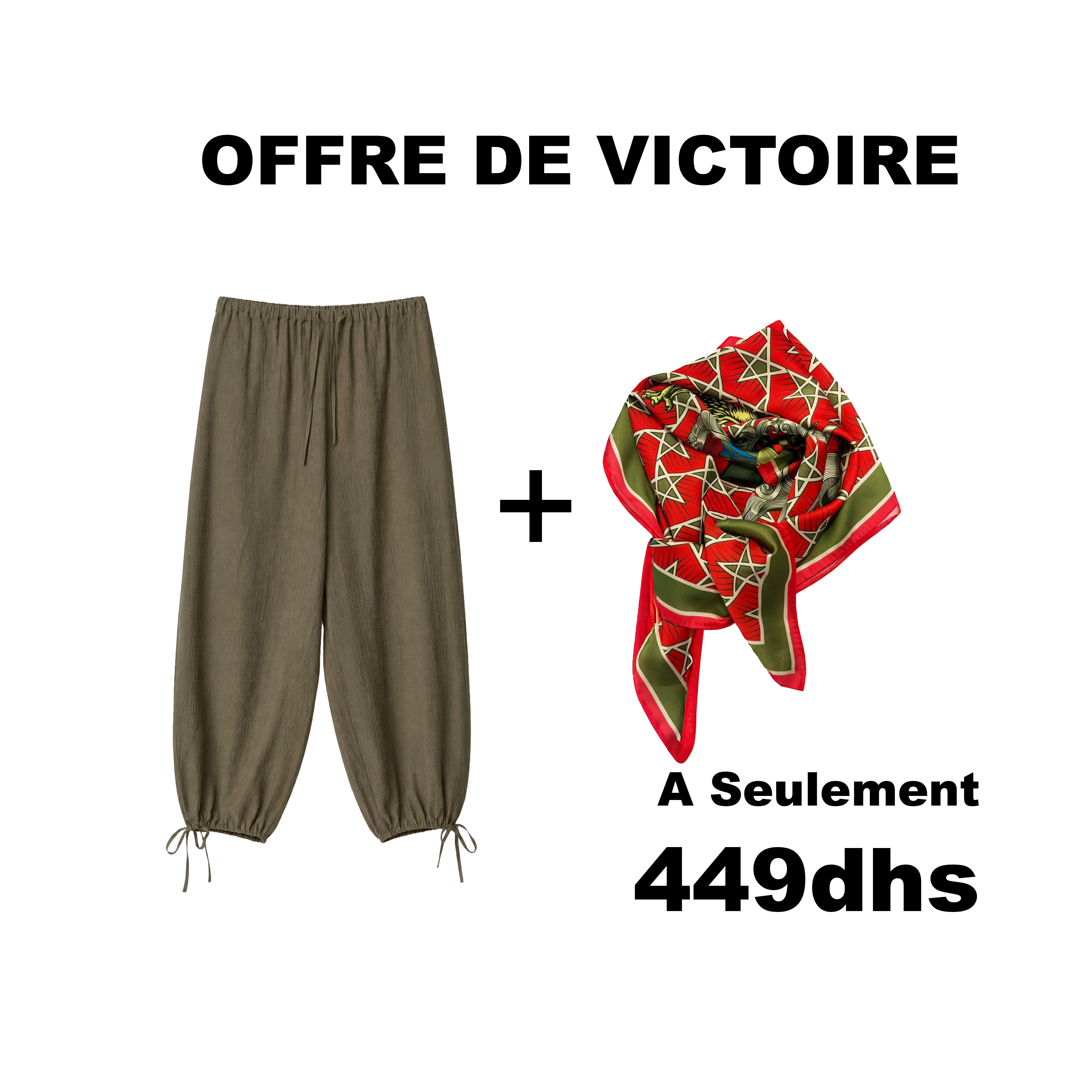 Pantalon Zayn +rimass scarf offre de victoire